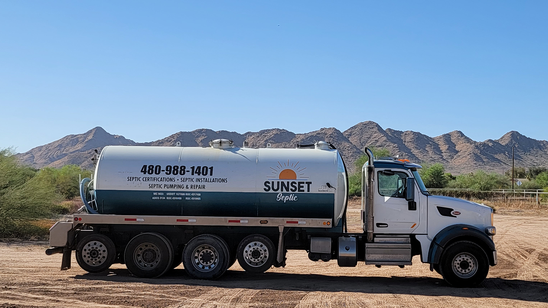 Sunset Septic Service, septic pumping services for the Phoenix Arizona east valley area