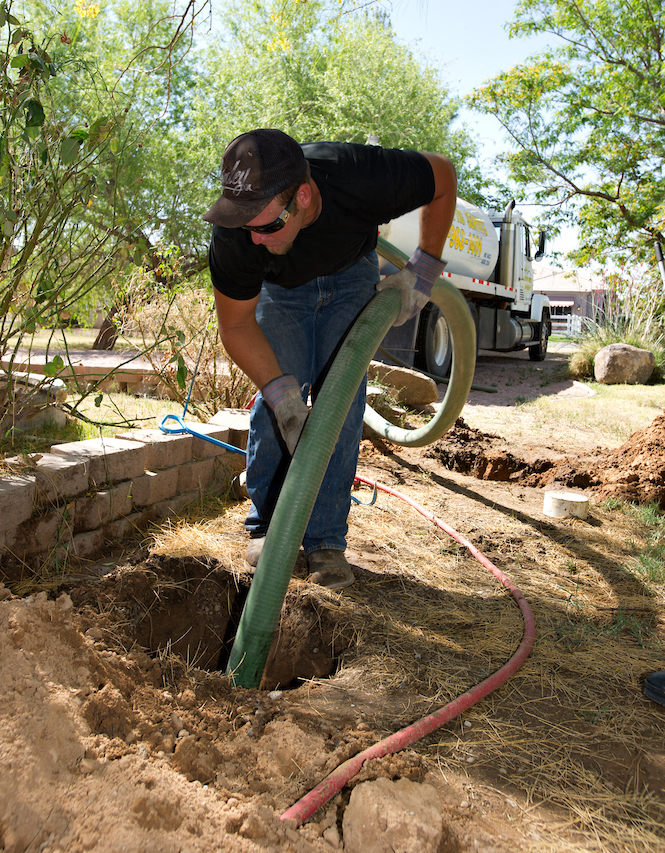 Emergency septic pumping by Sunset Septic, serving the Phoenix Arizona east valley area in Maricop and Pinal counties.